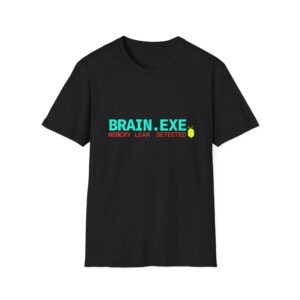 Brain exe tee Unisex Softstyle T-Shirt, Graphic Print Shirt, Mind Game Tee, Funny Tee, Lightweight Tee, Comfortable Shirt for All