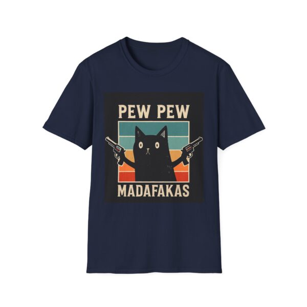 Cat Lover Unisex Softstyle T-Shirt, 2nd Amendment Playful Kitty Tee, Funny Gun Rights Men's Women's Shirt, Patriotic Feline Graphic Tee, - Image 9