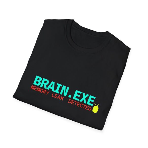 Brain exe tee Unisex Softstyle T-Shirt, Graphic Print Shirt, Mind Game Tee, Funny Tee, Lightweight Tee, Comfortable Shirt for All - Image 4