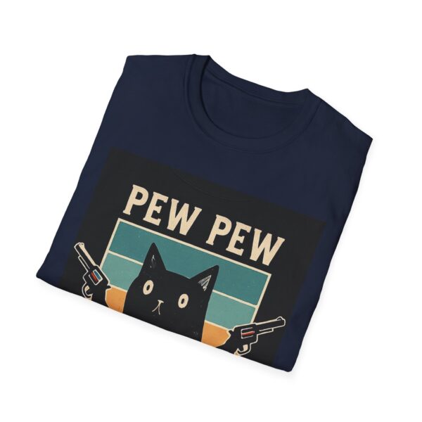 Cat Lover Unisex Softstyle T-Shirt, 2nd Amendment Playful Kitty Tee, Funny Gun Rights Men's Women's Shirt, Patriotic Feline Graphic Tee, - Image 12